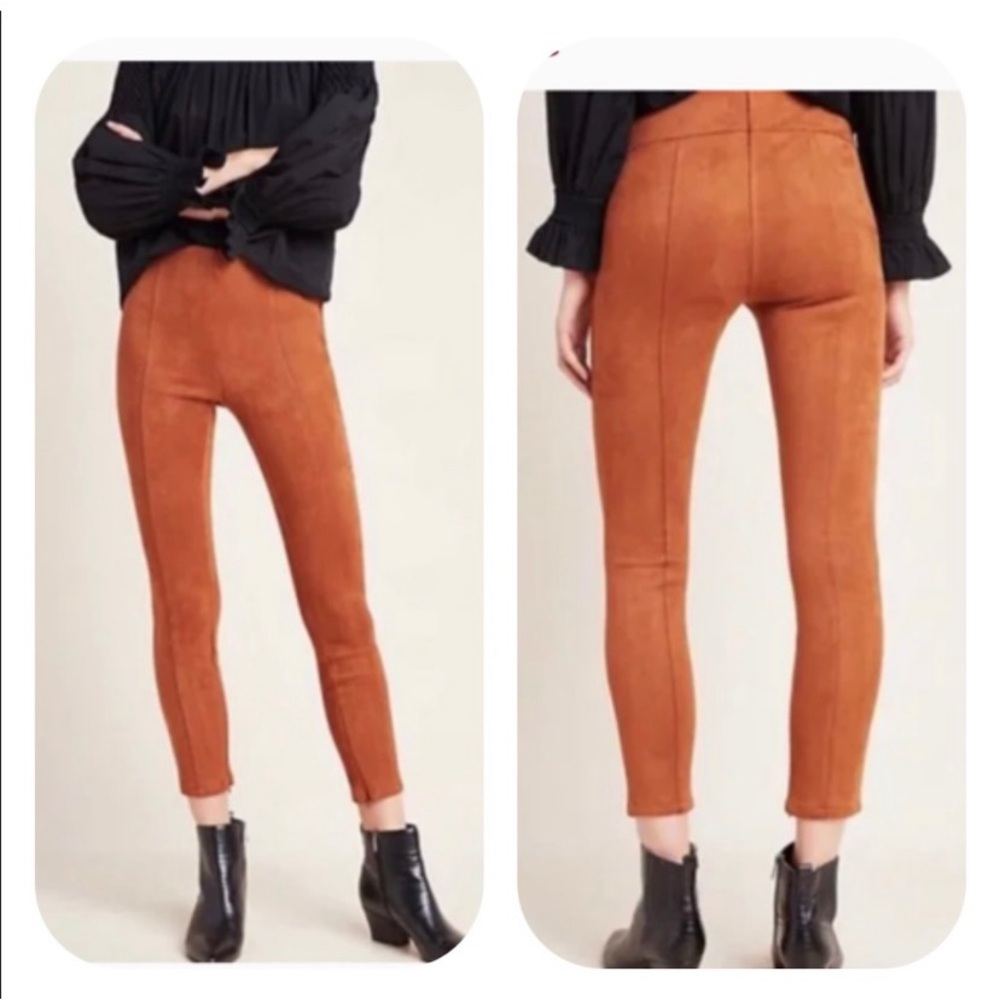 NWOT Anthropologie Cedar Faux Suede Leggings